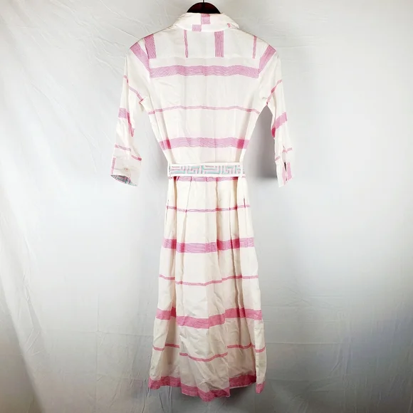 Dizzy Lizzie Mrs Maisel Dress Striped Geometric Cotton Midi Dress - Picture 6 of 9